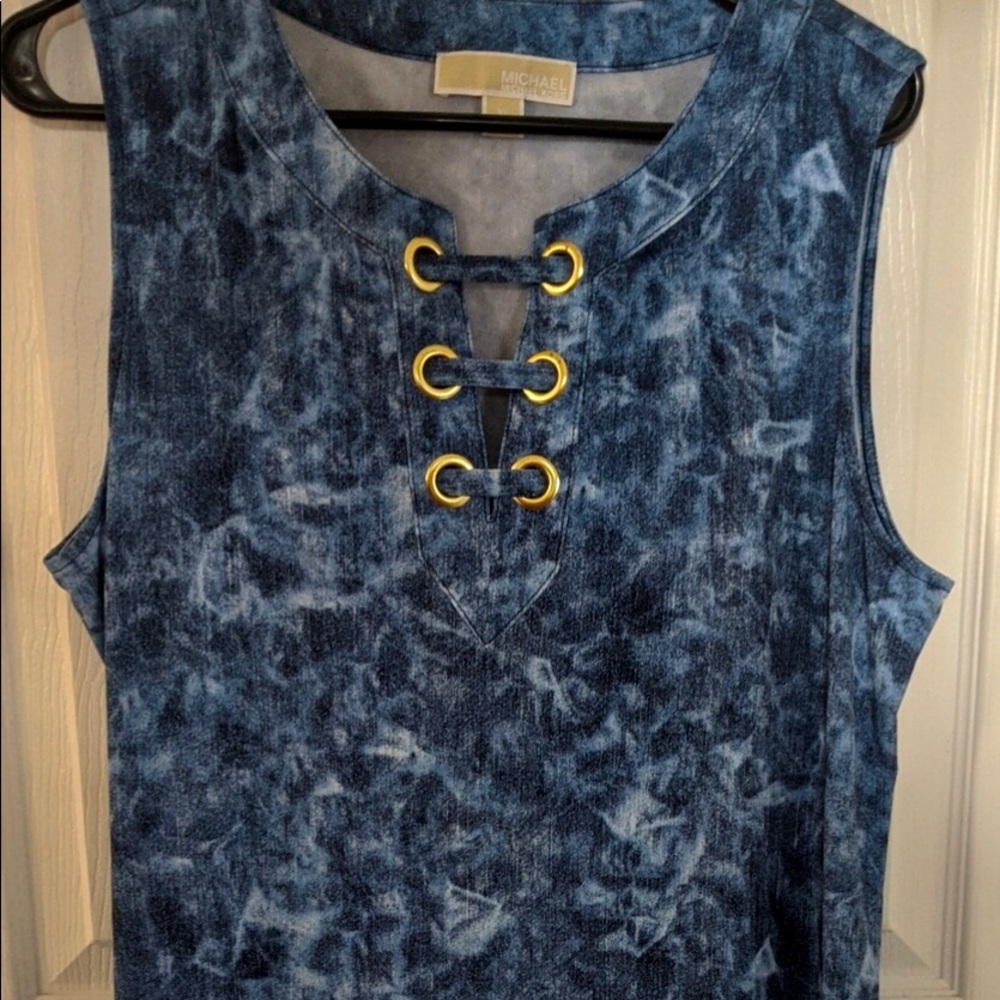 Michael Kors blue and white summer dress size XL